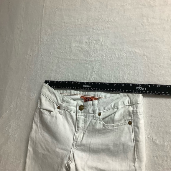 Tory Burch Cropped Slim Jeans White Size 25 Zipper Ankle - Picture 7 of 8